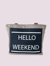 Hello Weekend Taupe Tote